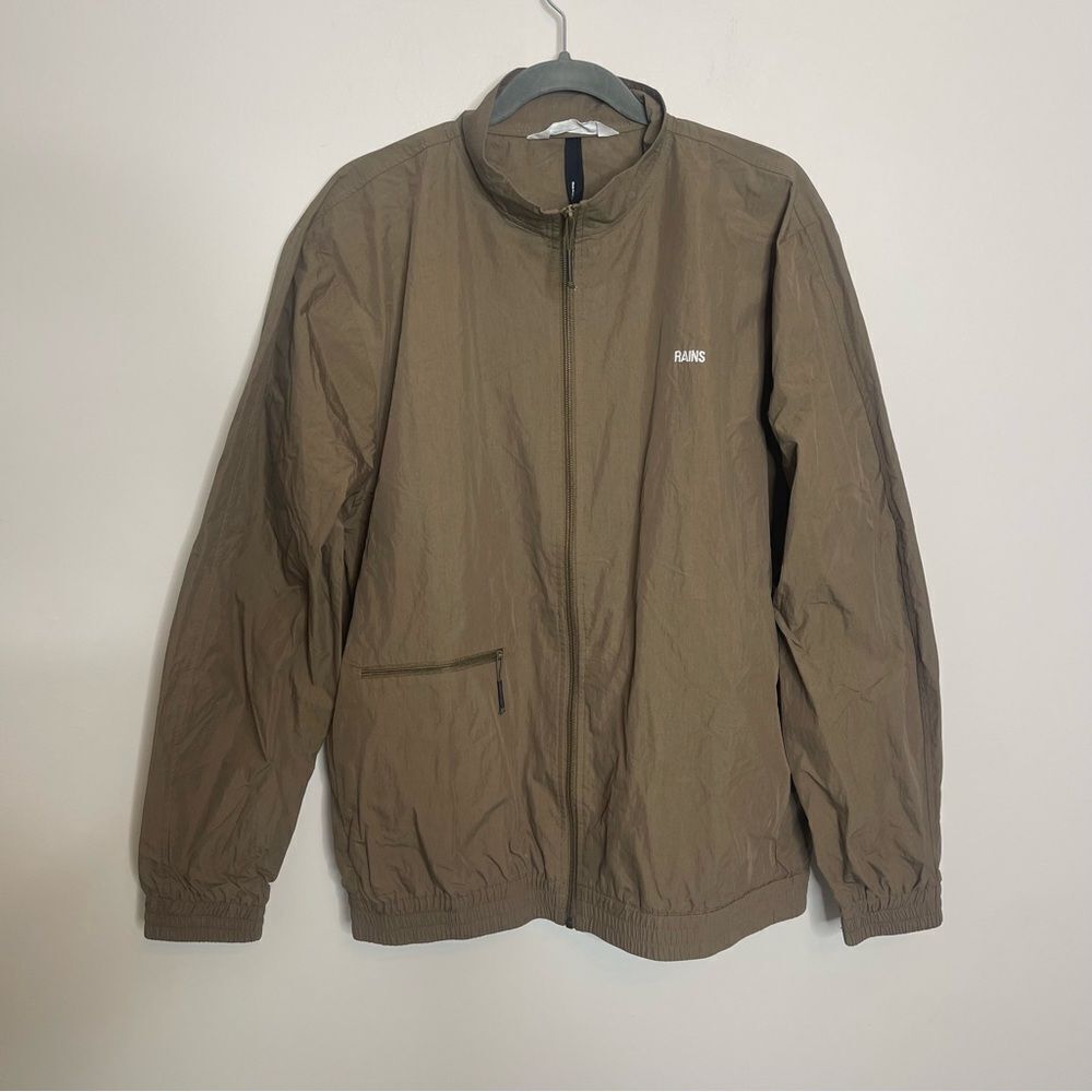 $125 RAINS WOVEN JACKET in Wood Size Large - Picture 6 of 9